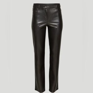 Aritzia Black Melina Leather Pants